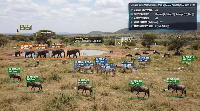 develop animal detection, tracking, counting, and behavior analysis systems