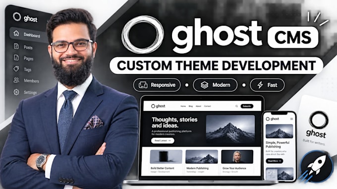 develop a custom ghost cms theme for your blog or website