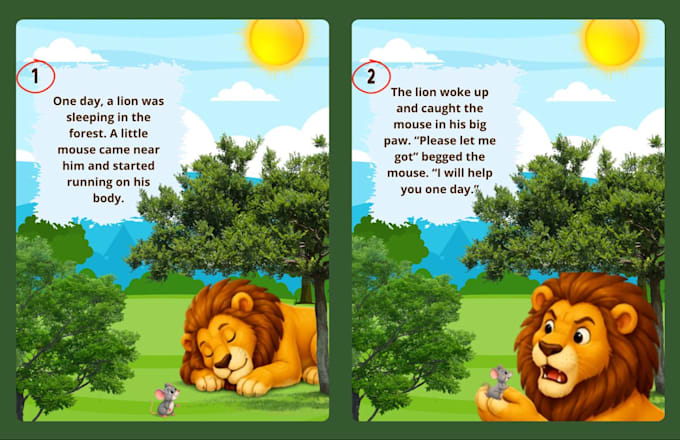 design a creative childrens story book