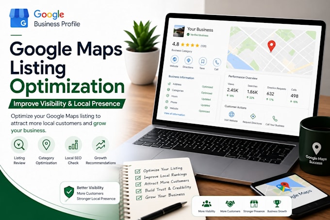 optimize your google map business listing ranking visibility