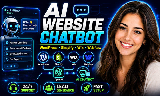 create integrate voiceflow ai chatbot for wix wordpress website lead generation
