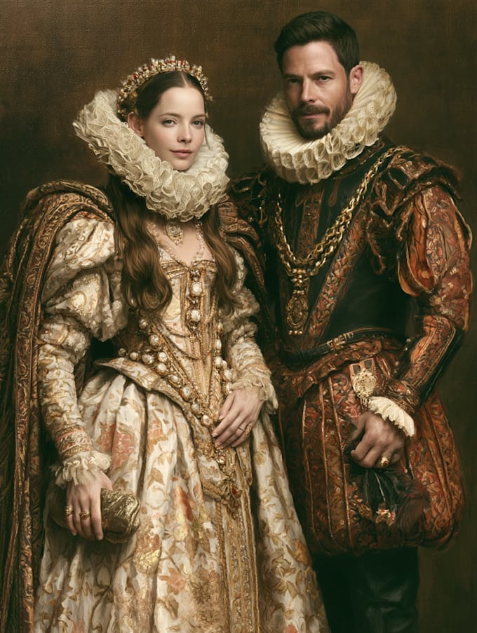 design awesome royal family portrait logo