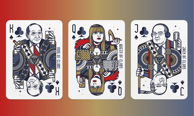 design custom playing cards 52 card deck with illustration