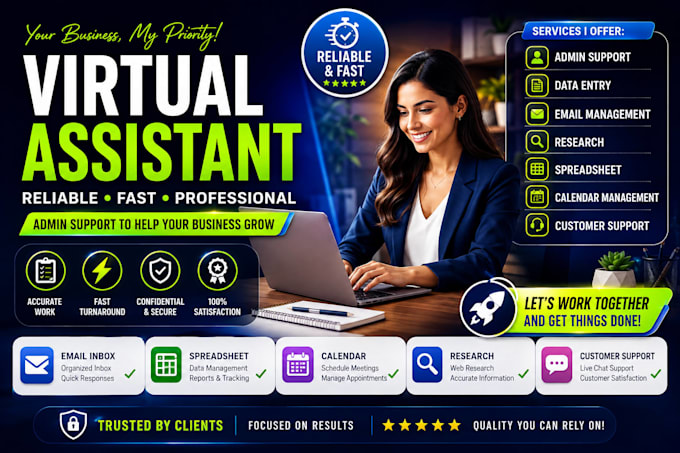 be your professional virtual assistant for admin and online tasks