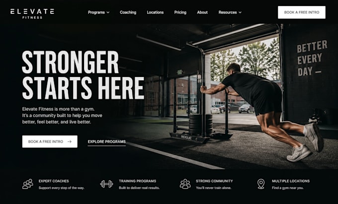 design squarespace fitness website gym website yoga studio website with booking