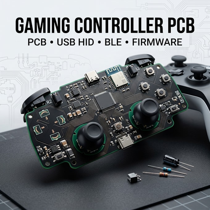 design gaming pcb, gamepad pcb, controller pcb and embedded firmware