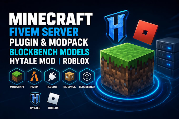 build minecraft fivem server plugin modpack blockbench models hytale mod roblox