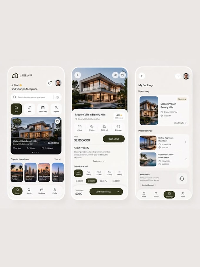do mobile app development, food ordering app development, real estate