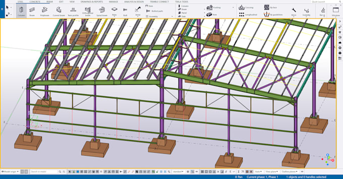 create tekla structures steel peb modeling and fabrication drawings