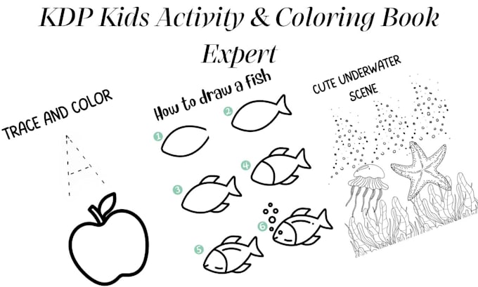 design worksheets and kids activity book interior