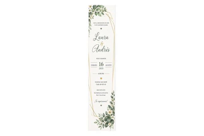 diseñaré invitaciones digitales personalizadas