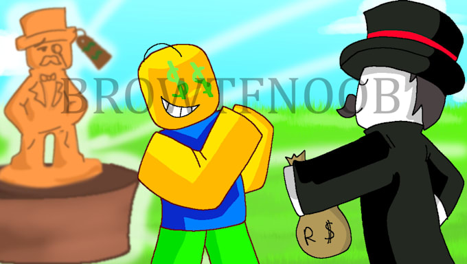 make custom cartoony roblox thumbnails and icons