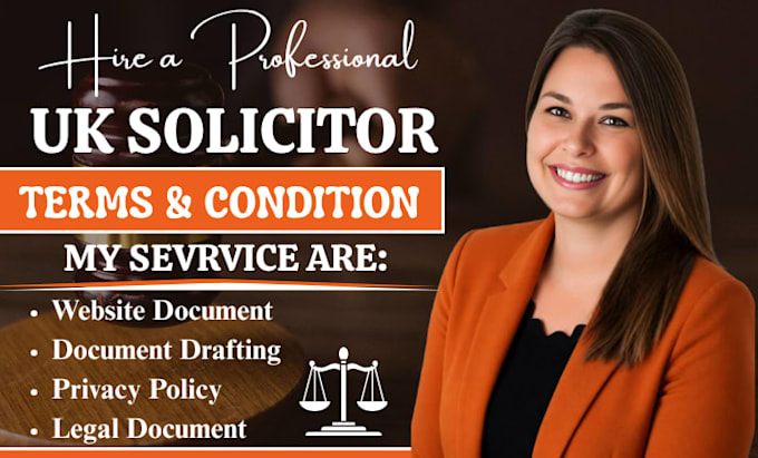 be UK solicitor to draft website documents, terms and condition, privacy policy