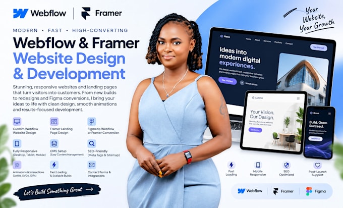 develop webflow website figma to webflow landing page framer business website
