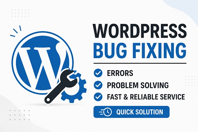 fix wordpress bugs, errors, issues and website problems