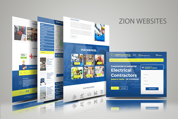 build contractor website, roofing plumbing, hvac electrical, electrician website