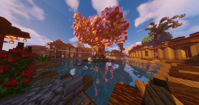 create custom minecraft builds, organic nature or village