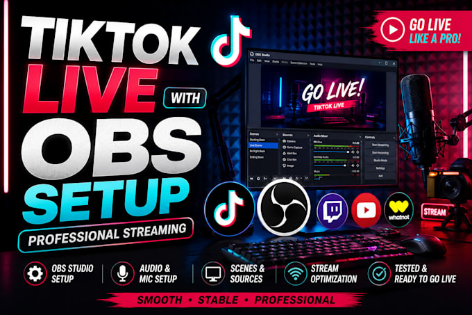 set up tiktok live with obs studio for professional streaming
