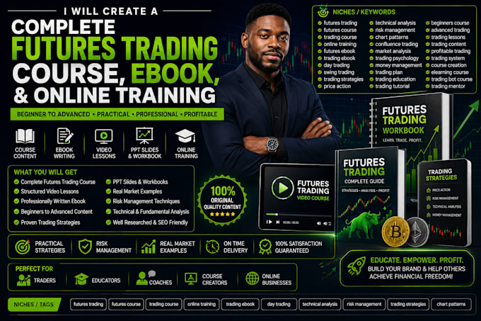 create a complete future trading course, ebook and online traning