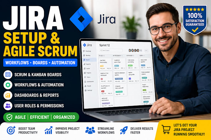 setup and configure jira software for agile scrum project management