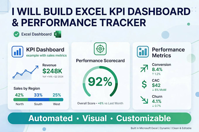 build excel sales dashboard with kpi fmcg 50m case
