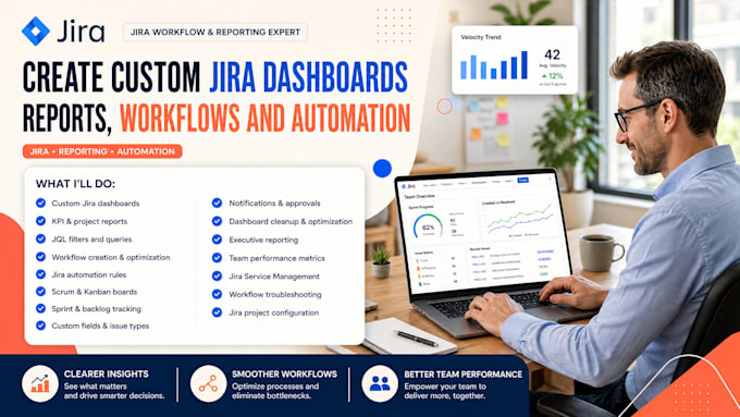 create custom jira dashboards reports workflows and automation