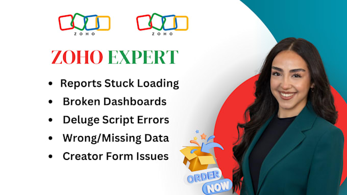 fix and build broken zoho analytics and zoho creator deluge script