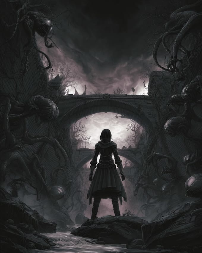 fantasy horror and fantasy horror character art