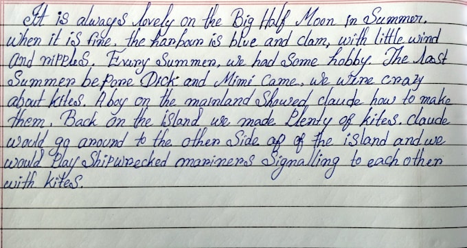 write anything with my clean handwriting