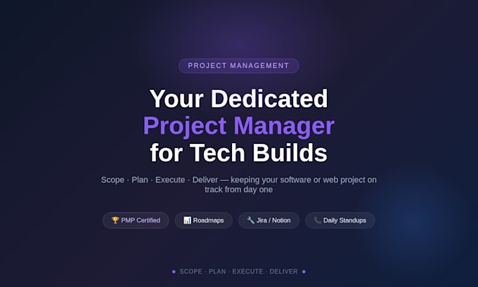 manage and deliver your web or software project with my dev team