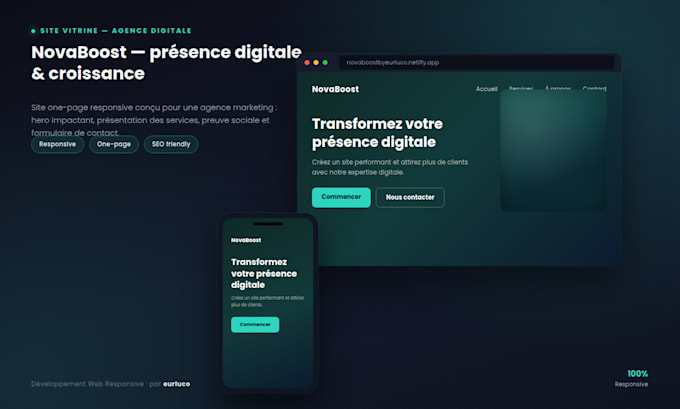 build a responsive HTML CSS landing page for your business