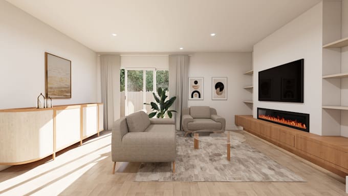 create photorealistic 3d renderings for residential interiors