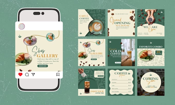 design food posters and restaurant social media posts
