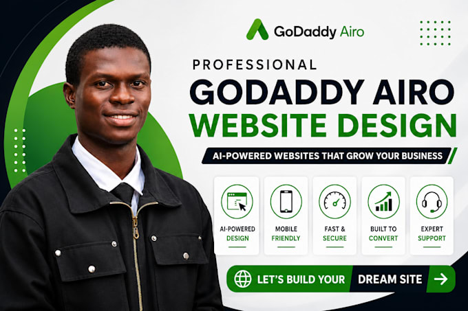build godaddy website design godaddy website redesign godaddy airo