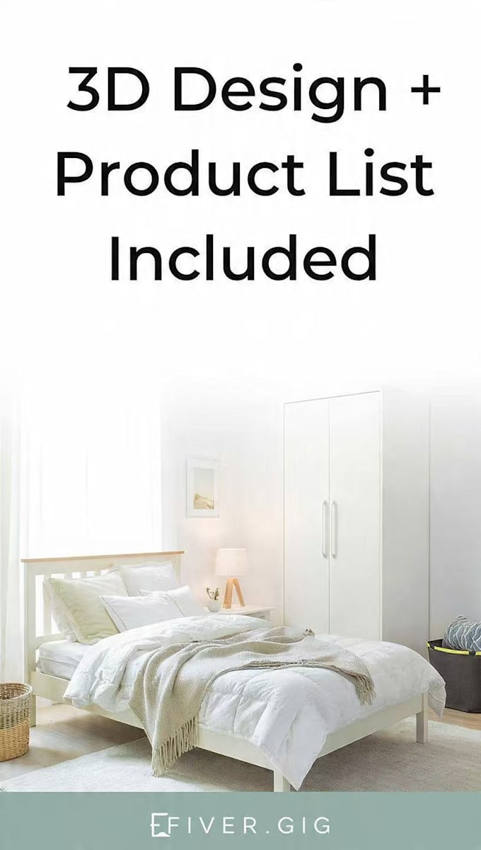 create ikea 3d room design with shopping list and renders