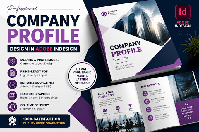 design company profiles in adobe indesign