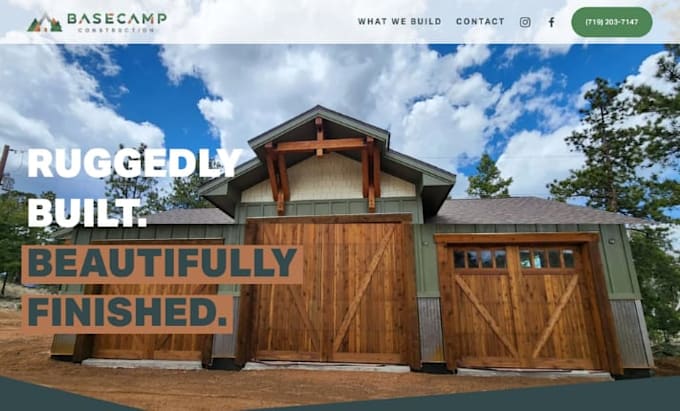 design squarespace construction website contractor builder renovation website
