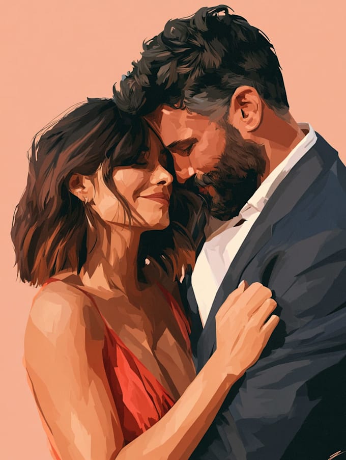 do couple caricature illustration for you