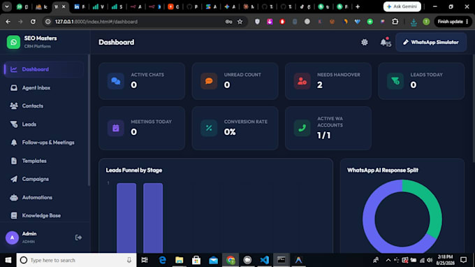 develop a professional website and automate it with ai