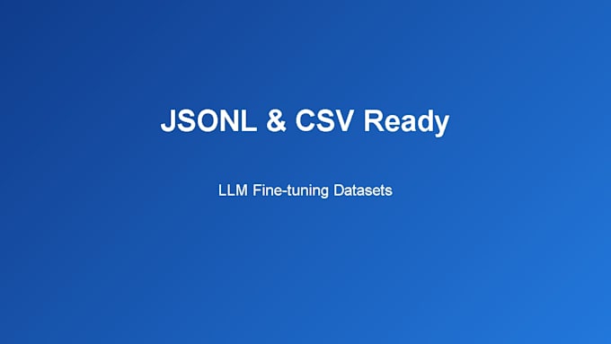 clean and prepare ai training data, jsonl datasets for llm