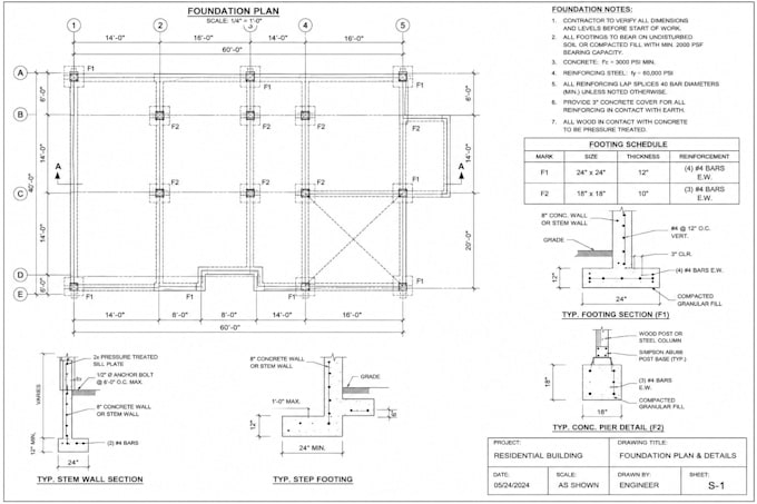do civil and structural framing truss, mep and foundation drawing
