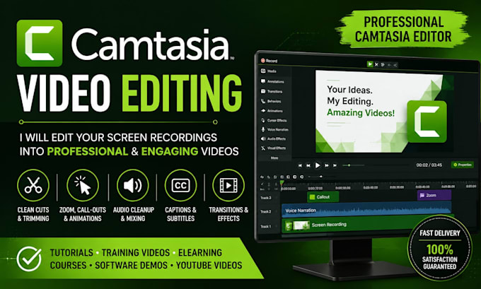 create professional camtasia videos tutorials and screen recordings