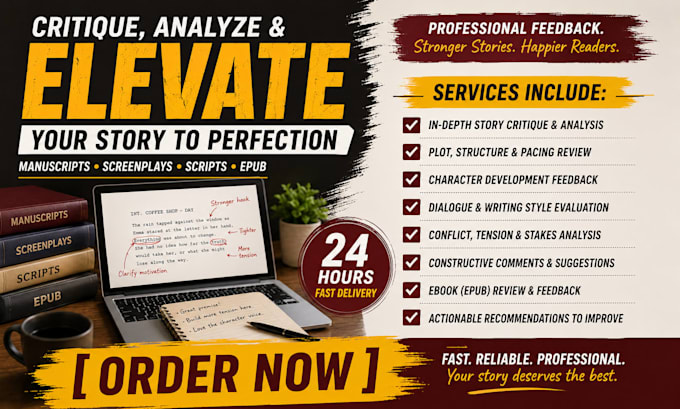 critique analyze stories manuscripts screenplays script coverage epub format pro