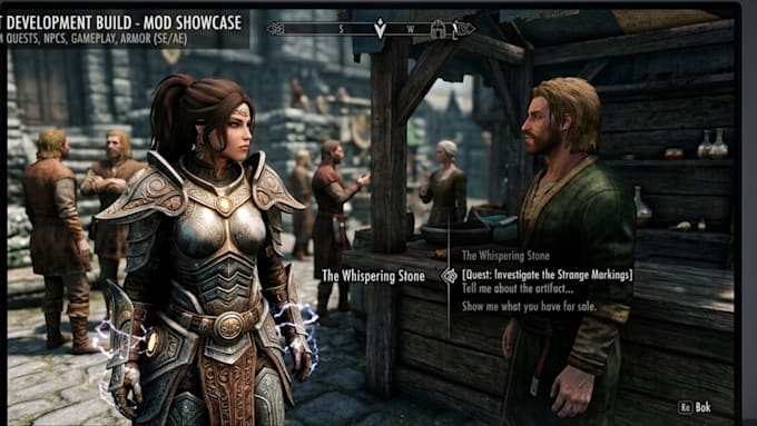 create custom skyrim mods, quests, npcs and gameplay features, se ae mods, armor