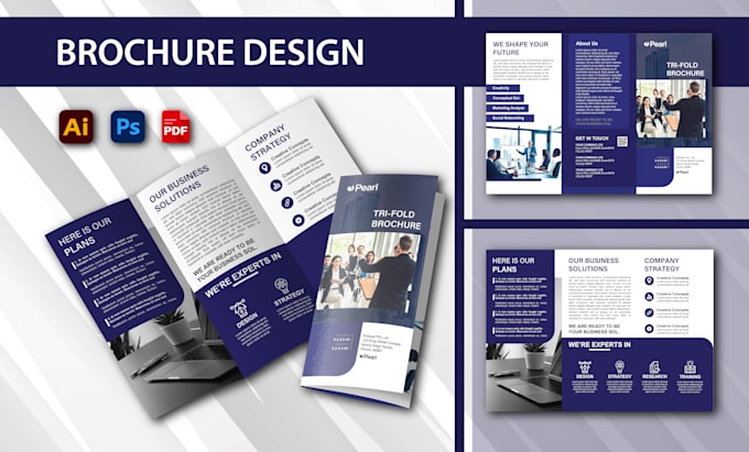 design a professional bifold or trifold brochure