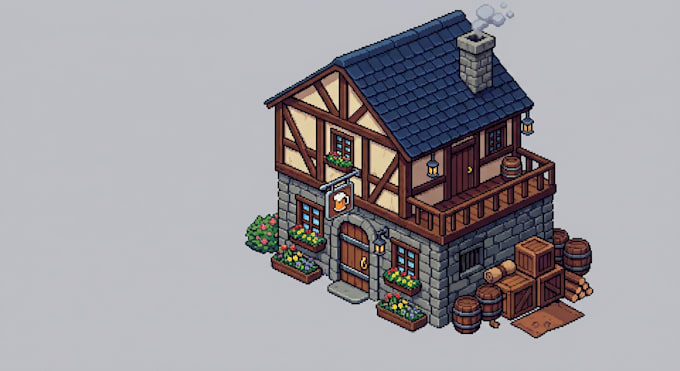 create retro pixel art rpg assets, characters, sprites, tilesets, isometric art
