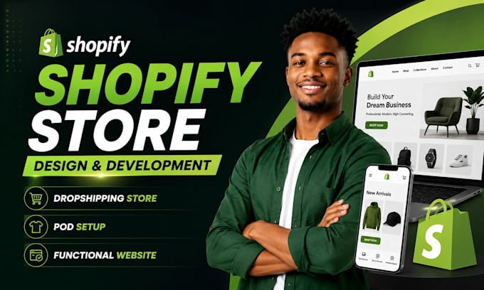 build shopify store, shopify store design, shopify ecommerce website development