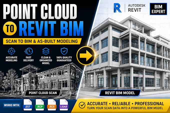 convert point cloud to revit bim model, scan to bim and as built drawing