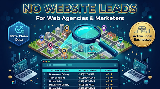 find local businesses without websites from google maps