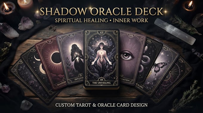 design a shadow oracle deck for spiritual healing and inner work